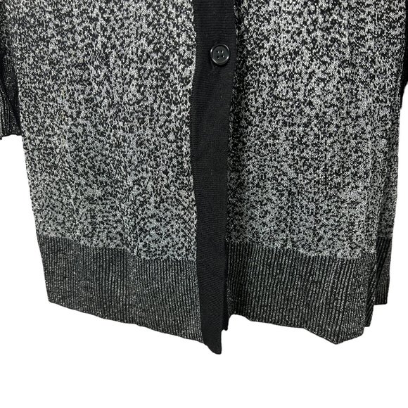 NWOT SOMA Lurex Duster Black & Silver Metallic Long Loungewear Cardigan … - Picture 10 of 16